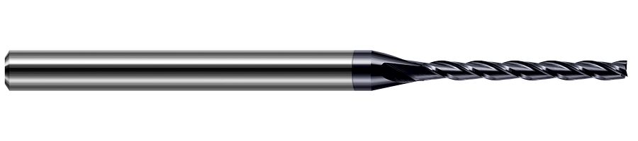 Picture of Harvey Tool 951339-C3 .039 Dia Carbide10x Long Flute EM, AlTiN End Mill Standard Flute Standard Helix Carbide AlTiN Single End Square Sharp